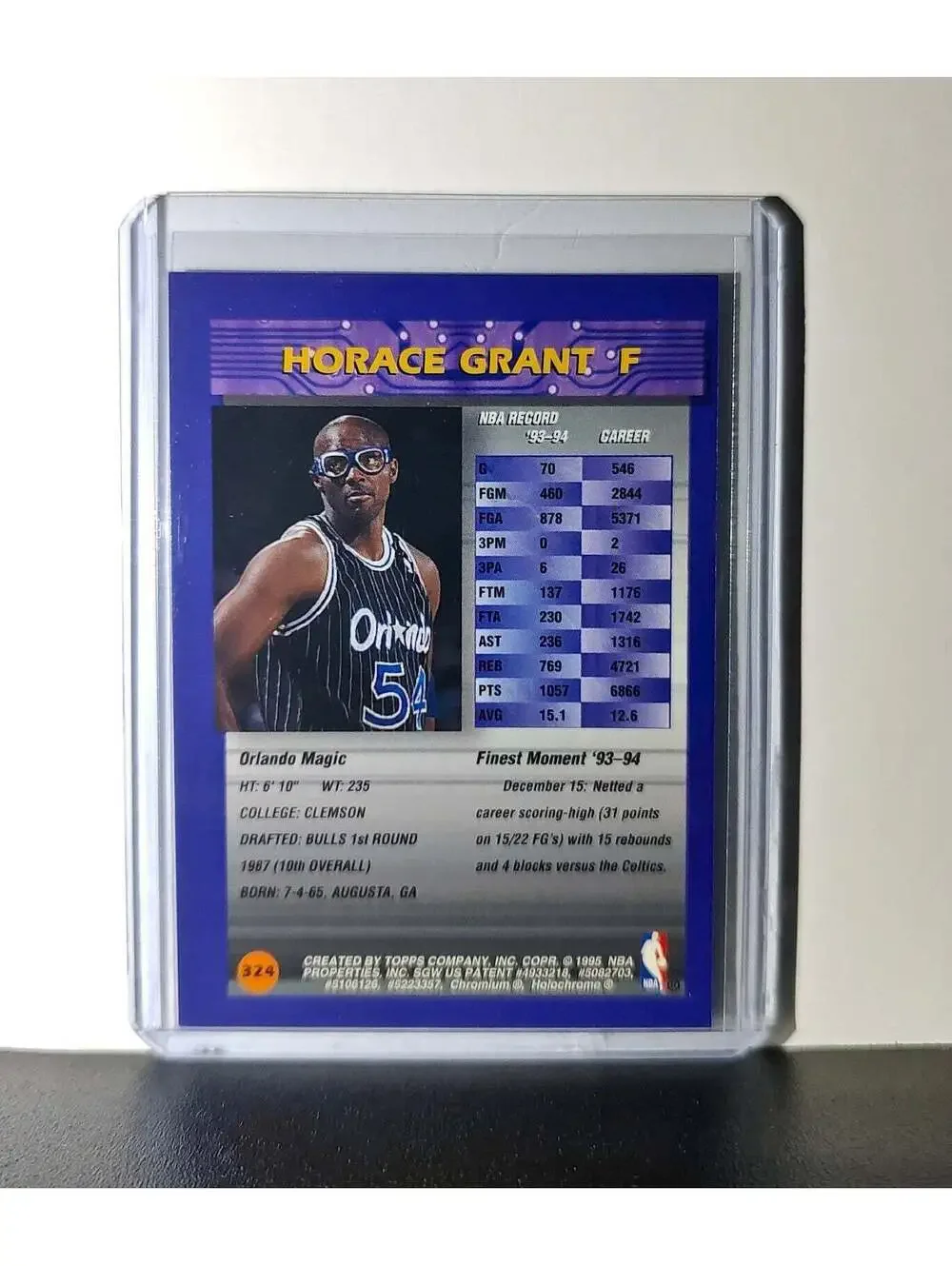 Horace Grant 1994-95 Topps Finest #324 Basketball Card